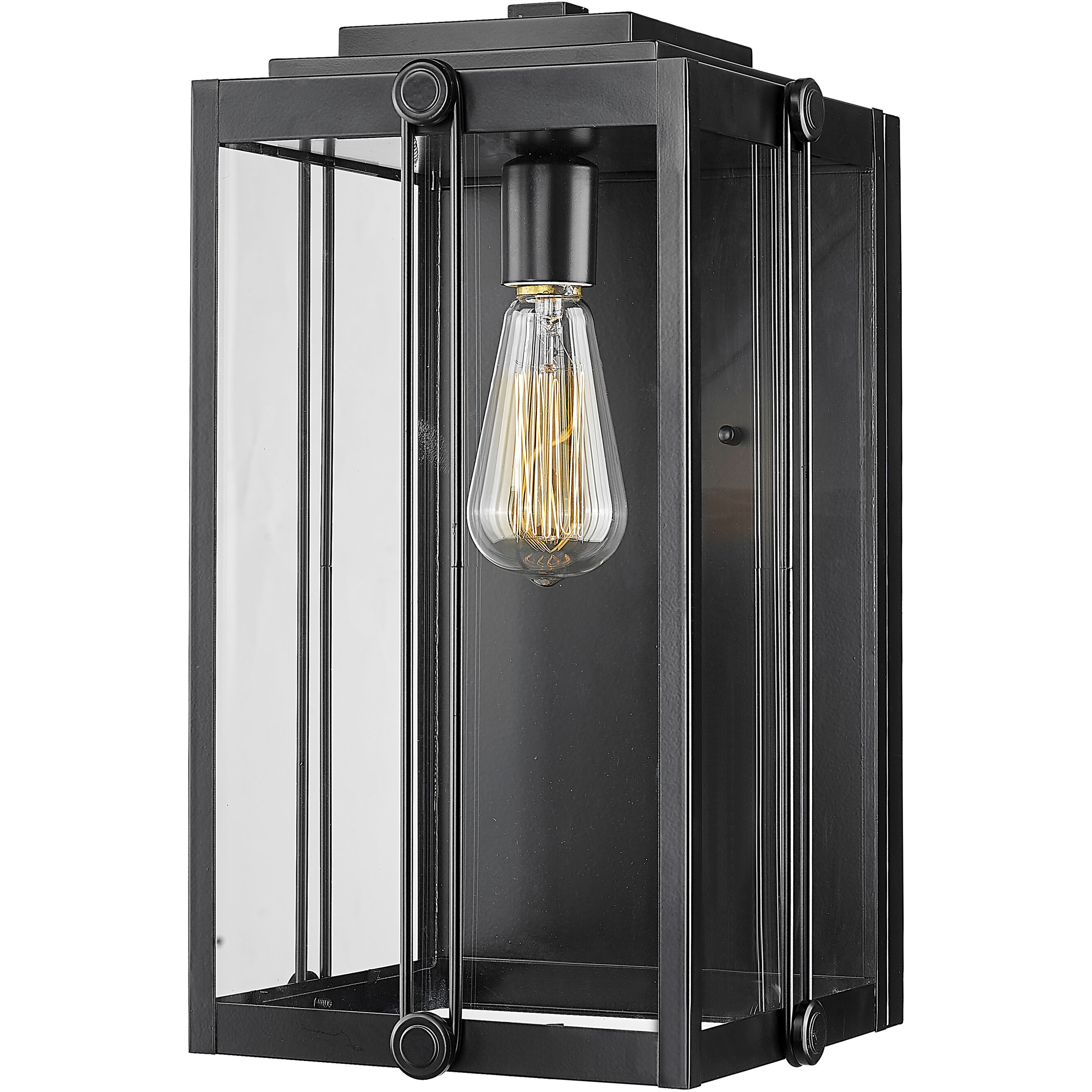 Oakland 1 Light 16.87 inch Powder Coated Black Outdoor Wall Sconce